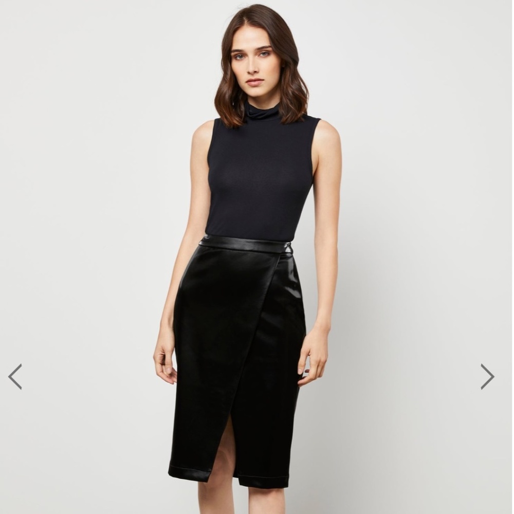 BCBG Liquid leather Skirt